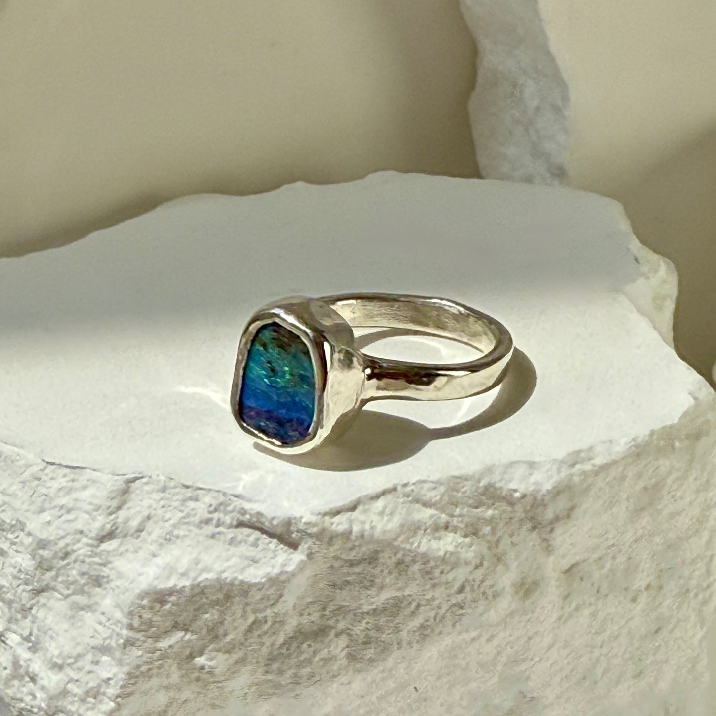 Australian Opal and Sterling Ring