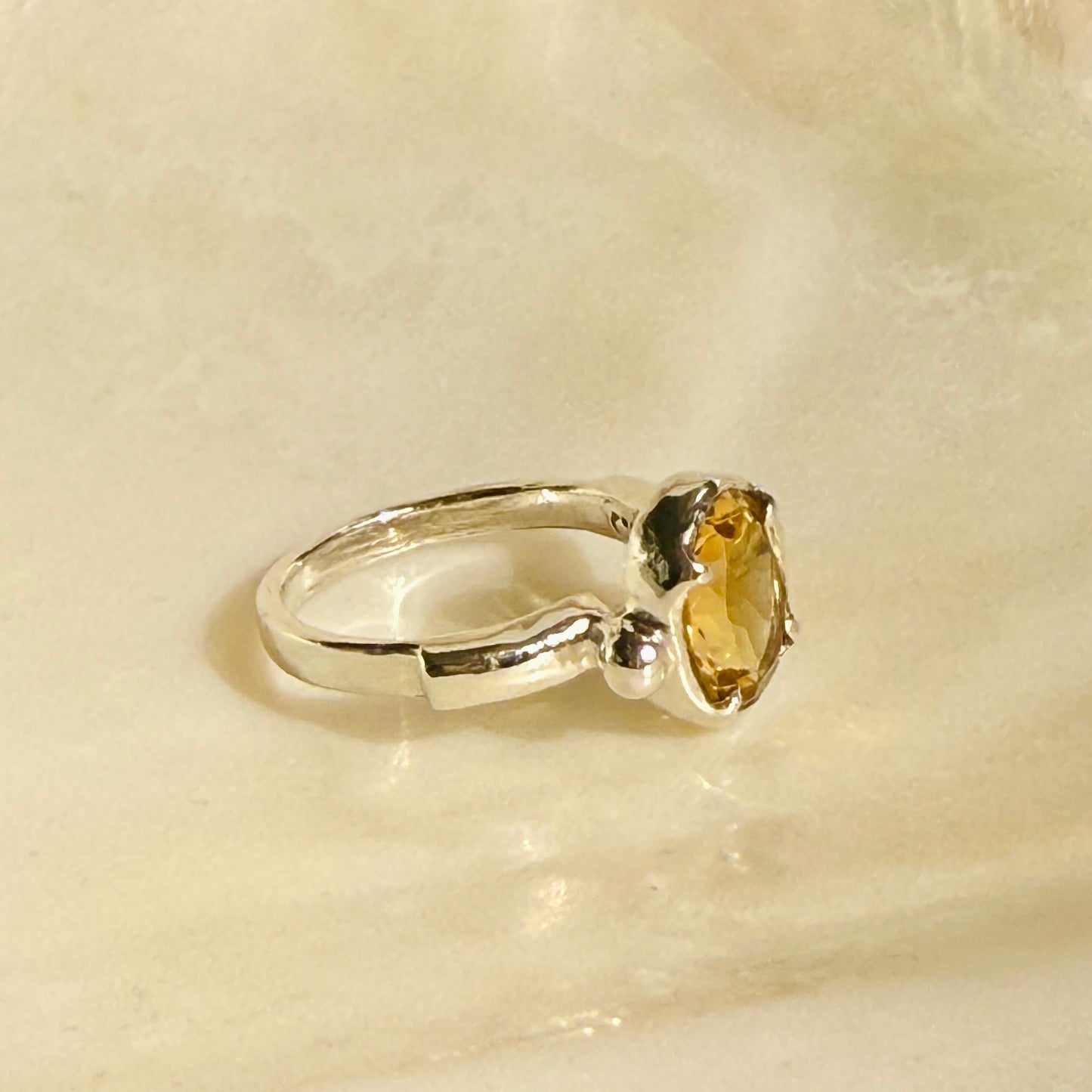 Citrine and Sterling Silver Ring