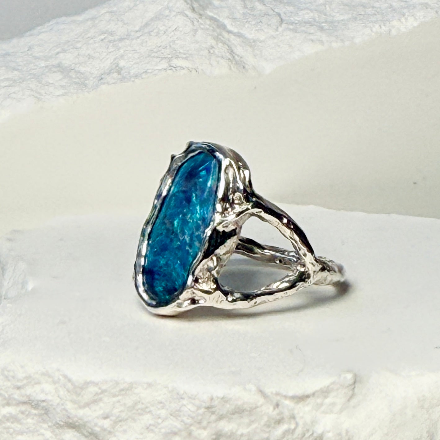 Australian Opal and Sterling Silver Ring